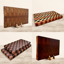 우드본색 엔드그레인도마 나무도마 원목 옥주부 항균 수제 블랙우드 캠핑도마 고급도마 월넛도마 이상민도마 체크도마, 1-3 블랙우드=유칼립투스 체크/특대형