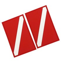 프리다이빙 스쿠버 다이빙 다이버 다운 플래그 패치 배지 2 팩 백팩 기어 백 자켓