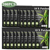지친발 쿨링 온열 발패치 한방원료 독소 피로한발 10-200pcs 해독 발 패치 패드 자연 해독 치료 바디 클렌징 스트레스 릴리프 피트 유지 슬리밍 허브 패치, 200개