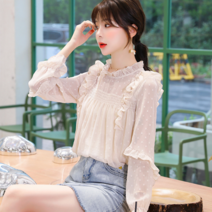 안나리야 레이스 프릴 러블리 가을 쉬폰 블라우스 SH