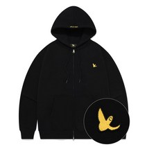 WHATITISNT 와릿이즌 23FW 엔젤 와펜 후드집업 블랙 MG2304HZ01BK