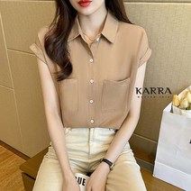 카라 KARRA 커리어실크터치블라우스_KB2MBL046C