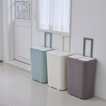 보담 다용도 대용량 이동식 재활용 가정용 분리수거함 60리터, 아이보리, 1개