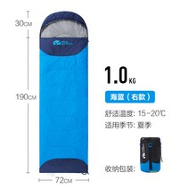 온열침낭 침랑 차박 미군 군용 군대 백패킹 가성비 입는침낭 1인용 하계 동계 침량 캠핑 등산 실내 바닷가 장신용 190cm, 오션 블루 (오른쪽) 1.0KG