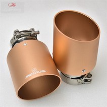 배기팁 알루미늄 합금 매트 골드 스테인레스 스틸 배기 머플러 자동차 부품 변형 팁 테일 액세서리 e46 MK, 51MM IN- 105MM OUT