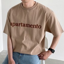 엘옴므 apartamento 린넨 오버핏 반팔티 반팔 티셔츠