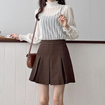 퍼니걸스 5458 데일리 뒷 밴딩 주름 미니 스커트 여성의류