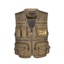 여름 통기성 캐주얼 낚시 조끼 메쉬 사진 작가 재킷 멀티 포켓 야외 스포츠 하이킹 사냥 조끼140330, L, kaqijin
