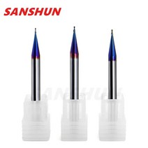 텅스텐 코팅 강철 밀링 커터 작은 직경 볼 노즈 엔드 밀 합금 카바이드 HRC70 금속 절삭 공구, 06 R0.35x2Tx50L