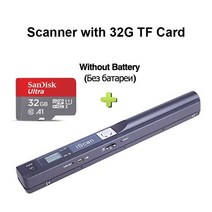 북스캐너 비파괴 스캔기 iscan 휴대용 문서 a4 책 컬러 사진 이미지 휴대용 지원 jpg pdf tf 카드는 배터리를 포함하지 않습니다, 블랙 32g 카드