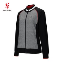 세바스찬골프 여성 자카드 방풍 니트 점퍼 Y462