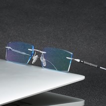 디지털 액자 스마트 전자 앨범 zirosat 9183 순수 티타늄 무테 안경 프레임, 황금