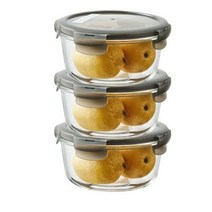 락앤락 오븐글라스 유로 원형 밀폐용기 130ml, 4개