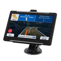 차량용 후방카메라 거치형 네비게이션 자동차용 GPS 내비게이션 7인치 음성 안내 토 내비게이터 256 8g 차양이 있는 최신 지도, 검은색