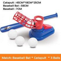 세트 자동 야구 공 기계 어린이 장난감 피칭 발사기 Kids&39;Toy 스포츠 훈련 게임, 01 Blue Set