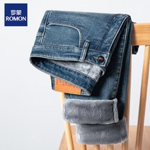 일자 롱 팬츠 로몽 플란넬 솜털을 넣은 소 어린 바지남자 겨울 가을 스트레이트핏 와이드 루즈핏 보온 4990637879