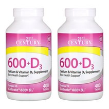 2+1 21센츄리 칼슘 600mg 비타민D3 800IU 400정 미네랄 마그네슘 아연 함유