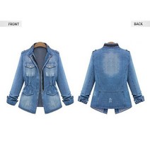 빅사이즈원피스 77 88 99 4XL-5XL B 데님 자켓 여성 2018 가을 패션 긴 소매 청바지 코트 캐주얼 데님 아웃웨어 탑 플러스 사이즈 5
