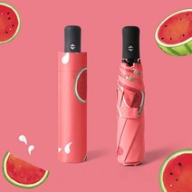 초경량 암막 거꾸로 일본 우양산 Kawaii-여름 우산 과일 프린트 여자 비오는 자동 접는 방풍 태양 보호 파