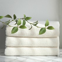 [스페이스샾] 3종세트 노블 오가닉 순면 호텔 타올 160g X3, 색상:연베이지x3