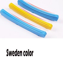 그릴뱃지 3Pcs 자동차 색 버클 그리드 전면 그릴 스트립 M 스티커 범퍼 트림 커버 볼 보 V90 S90 스타일, 02 Sweden COLOR_02 XC40