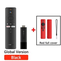 Xiaomi-글로벌 버전 Mi TV 스틱 4K 안드로이드 11 HDR 쿼드 코어 2GB RAM 8GB ROM 블루투스 5.0 와이파이 구글 어시스턴트, [02] standard mi 4k stick, [09] add RED Full case