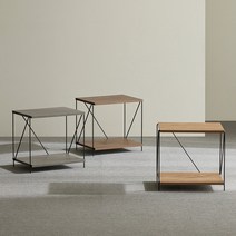 휴먼앤퍼니처 에즈보 수납선반 400 조립식 철제 펜트리 2단 NHE014, 써머 오크