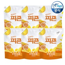 피죤 섬유유연제 옐로미모사 2100ml 리필 x 6개, 단품