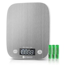 이텍시티 Etekcity 주방 계량 저울 실버 스테인리스 스틸 M, Medium Size, Stainless Steel