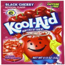 Kool-Aid Black Cherry Unsweetened Soft Drink Mix - 0.13 Ounce 12 Pack, 1