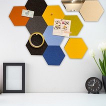 바보사랑 접착식 펠트 메모보드 게시판 육각/5P SET(랜덤).빅드림