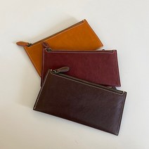 3 color 얇은 슬림 소가죽 장지갑