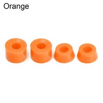 4개/대 스케이트 보드 부싱 트럭 바퀴 차축 스쿠터 PU 쿠션 춤 Longboard Shockproof 액세서리, 04 Orange