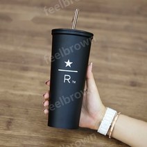 2023 스타벅스 리저브 텀블러 매트블랙 빨대 304 스테인레스 스틸 대용량, 셀렉션 리저브 710ml