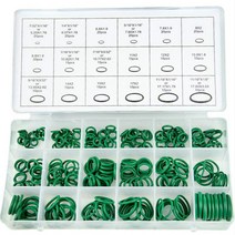 270 Pcs 에어컨 HNBR O 링 자동차 자동 수리 도구 고무 냉매 세트 액세서리, 01 Green 1 Set