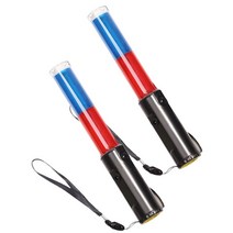 LED 신호봉 전자 호루라기 지시봉 호각 싸이렌 경광봉 안전 경찰 교통 지팡이 3 모드 제어 빨간색 파란색 L, 01 Yellow, 1개