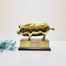 브론즈아트공방 돼지(소)상패 청동상패 황동상패 황금돼지 상패 추대패 우승패 기념패 대회상패 조각상 주물