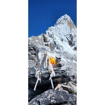 EZMT 이지앰티 백팩서포터 배낭끈 1쌍(2개입) 산악회 표식 백패킹+수저집제공, 블랙 플라워