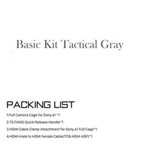 카메라 케이지 케이스 TILTA TA-T23-A a1 a7S III a7R IV a7 보호 케이스/퀵 릴리스 탑 핸들 용 전체 키트, Basic Tactical Gray
