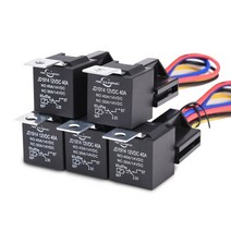 릴레이 1PCS DC 12 V/24 V 방수 자동차 릴레이 40A 하네스 헤비 듀티 소켓 라이트 에어컨 5 핀, [03] 24V 4 Pin