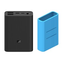 샤오미 6세대 10000mAh 포켓 대용량 고속충전 보조배터리+젤리케이스, PB1022ZM, 블랙