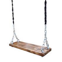 야외그네 정원용 스윙 공원 정원 의자 그네, 01 카본우드 50X20cm에 2m 체인 아