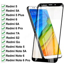 Xiaomi Redmi 5 Plus 5A Go 6 6A S2 7A 화면 보호기 Note Pro 안전 유리 보호 필름 용 11D 강화, [01] Black, [07] For Redmi Note 5 Pro
