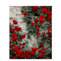 votgl diy 그림그리기 크리스마스 diy 유화 생산 40*50cm, 151붉은 장미