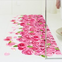 가정용 이벤트용 실내 실외 3D 입체 벽 바닥 포인트 시트지, 장미꽃밭
