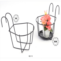 베란다화분걸이 베란다화분대 베란다걸이화분 걸이용화분 거실화분인테리어 화분베란다걸이 난간걸이화분 배란다화분걸이, 받침대형 - 중
