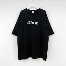 [글로우] 오버핏 크루넥 라운드 티셔츠_Big Logo 반팔 티셔츠