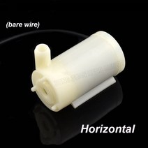 지하수펌프소형 잠수정 펌프 DC 3W 분수 수직 미니 USB 플러그 워터 3V 4.5V 6V 1 피스, 01 Horizontal bare wire