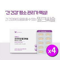 알코올성 비알코올성 간 간수치 ALT AST 건강 이 안좋을때 아플때 관리 개선 에 좋은 미국산 활력 프리미엄 밀크씨슬 영양제 영양재, 4BOX(2년분)