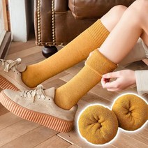 도톰한 여자 반양말 무지 타킹 롱니삭스 겨울롱 학생 니트롱 무릎 워머 여성 보온 종아리